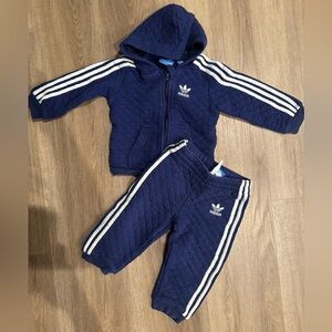 12-18 months Baby Toddler Adidas Quilted Sweatsuit